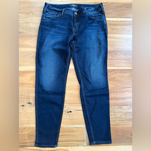 Silver Jeans Women's Deep Indigo Suki Super Skinny Jeans - Picture 2 of 3